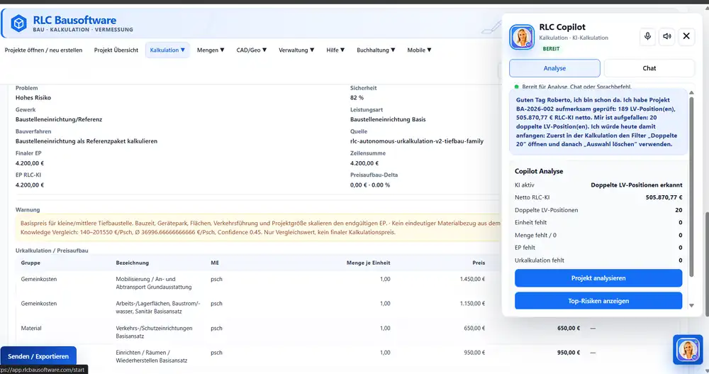 RLC Copilot im Projektkontext